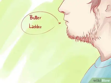 Step 1 先读“butter[ˈbʌtɚ]”然后再读“ladder[ˈlædɚ]”，把两个词按这样的顺序连续读出来。